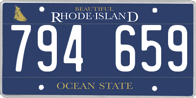 RI license plate 794659