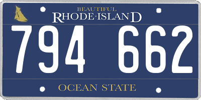 RI license plate 794662