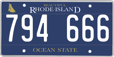 RI license plate 794666