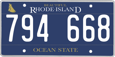 RI license plate 794668