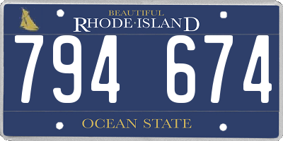 RI license plate 794674