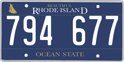 RI license plate 794677