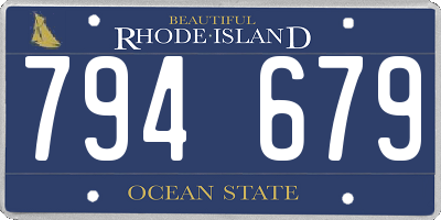 RI license plate 794679