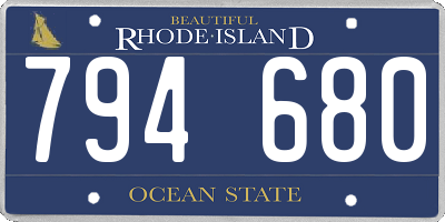 RI license plate 794680