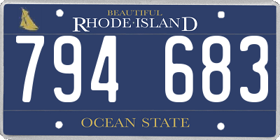 RI license plate 794683
