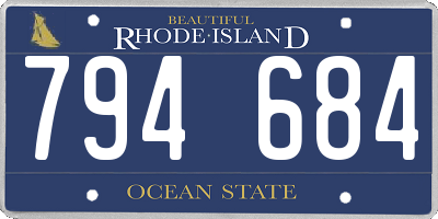 RI license plate 794684