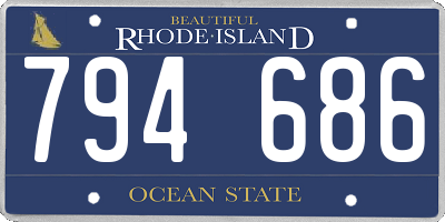 RI license plate 794686