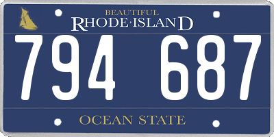 RI license plate 794687