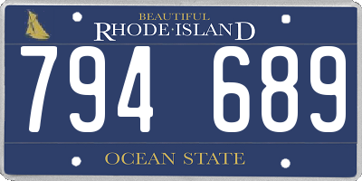 RI license plate 794689