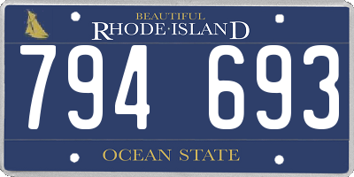 RI license plate 794693