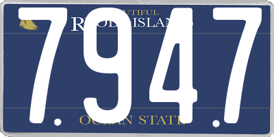 RI license plate 7947