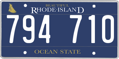RI license plate 794710