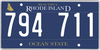 RI license plate 794711