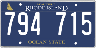 RI license plate 794715