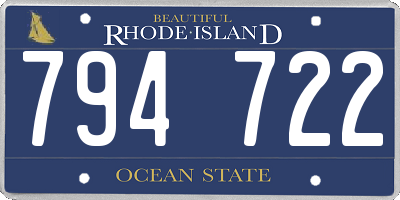 RI license plate 794722