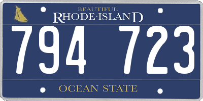 RI license plate 794723