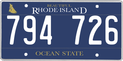 RI license plate 794726