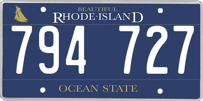 RI license plate 794727