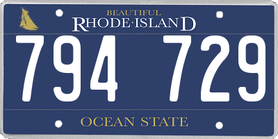 RI license plate 794729