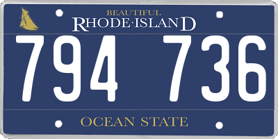 RI license plate 794736