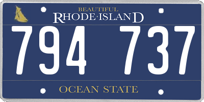 RI license plate 794737