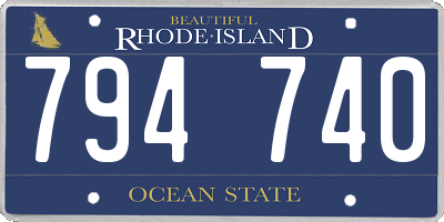 RI license plate 794740