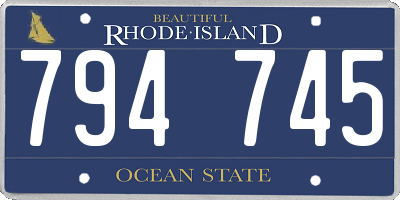 RI license plate 794745
