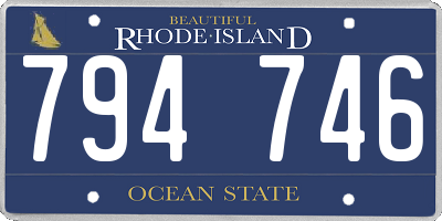 RI license plate 794746