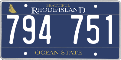 RI license plate 794751