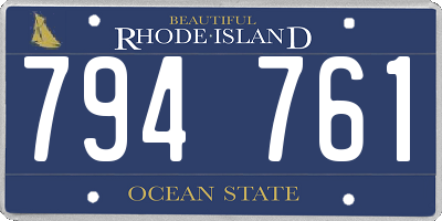 RI license plate 794761