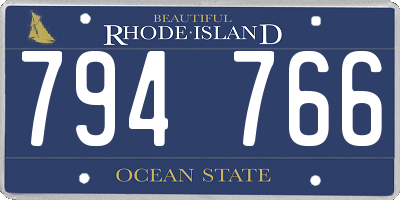 RI license plate 794766