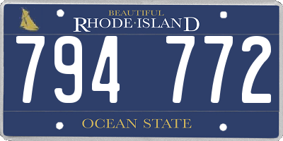 RI license plate 794772