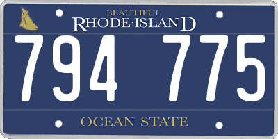 RI license plate 794775