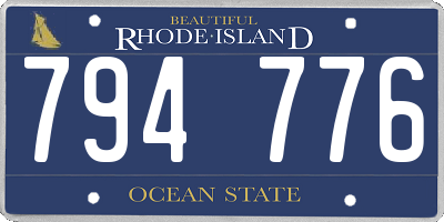 RI license plate 794776
