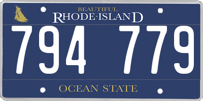 RI license plate 794779