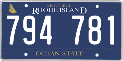 RI license plate 794781