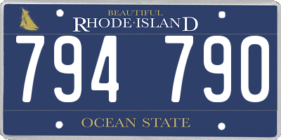 RI license plate 794790
