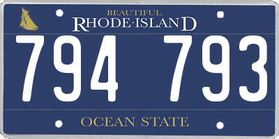 RI license plate 794793