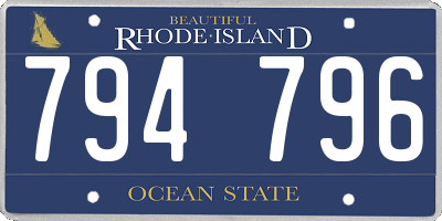 RI license plate 794796