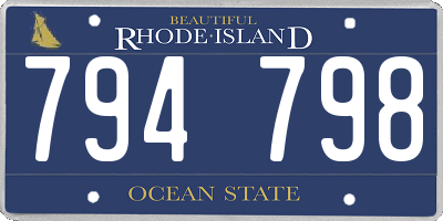 RI license plate 794798