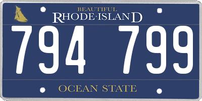 RI license plate 794799