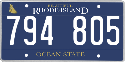 RI license plate 794805