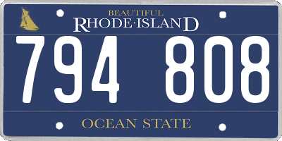 RI license plate 794808