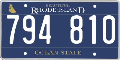 RI license plate 794810