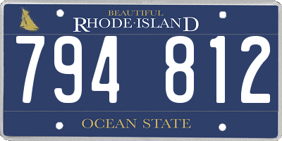 RI license plate 794812