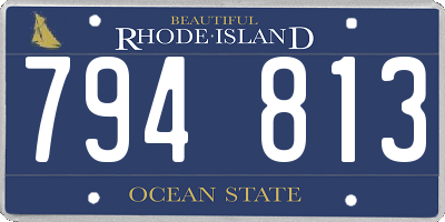 RI license plate 794813