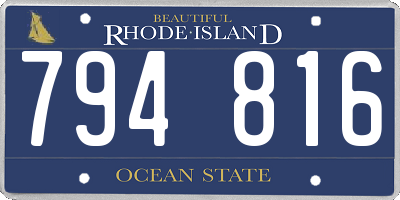 RI license plate 794816