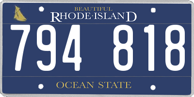 RI license plate 794818