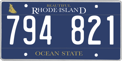 RI license plate 794821