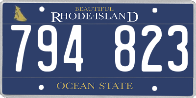 RI license plate 794823